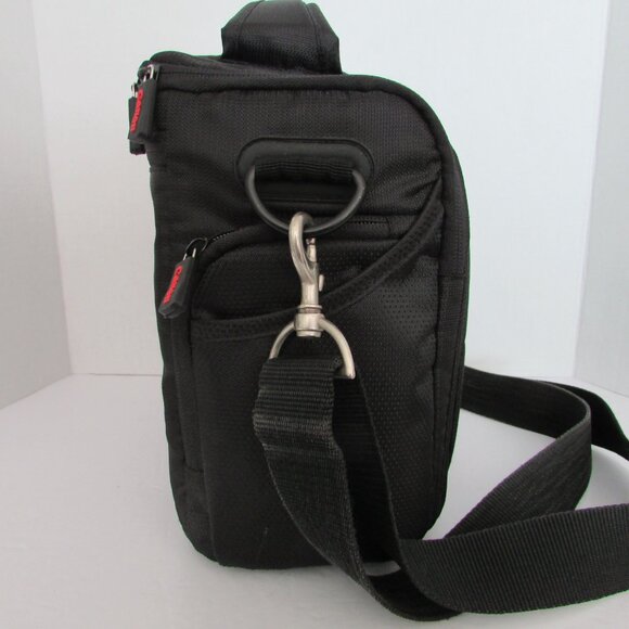 Canon DSRL Camera Bag Black Red Padded Interior Detachable Adjustable Strap - Picture 5 of 11